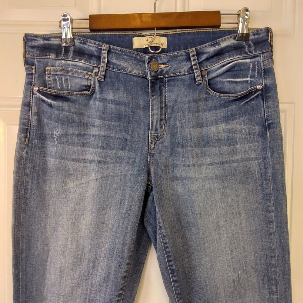 CJ by Cookie Johnson Glory slim boyfriend mildly distressed crop jeans